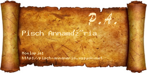 Pisch Annamária névjegykártya